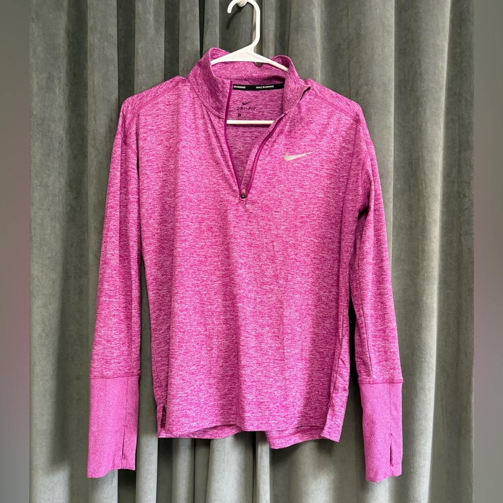 Nike Pink Pullover Dri-Fit Long Sleeve Running Top Small